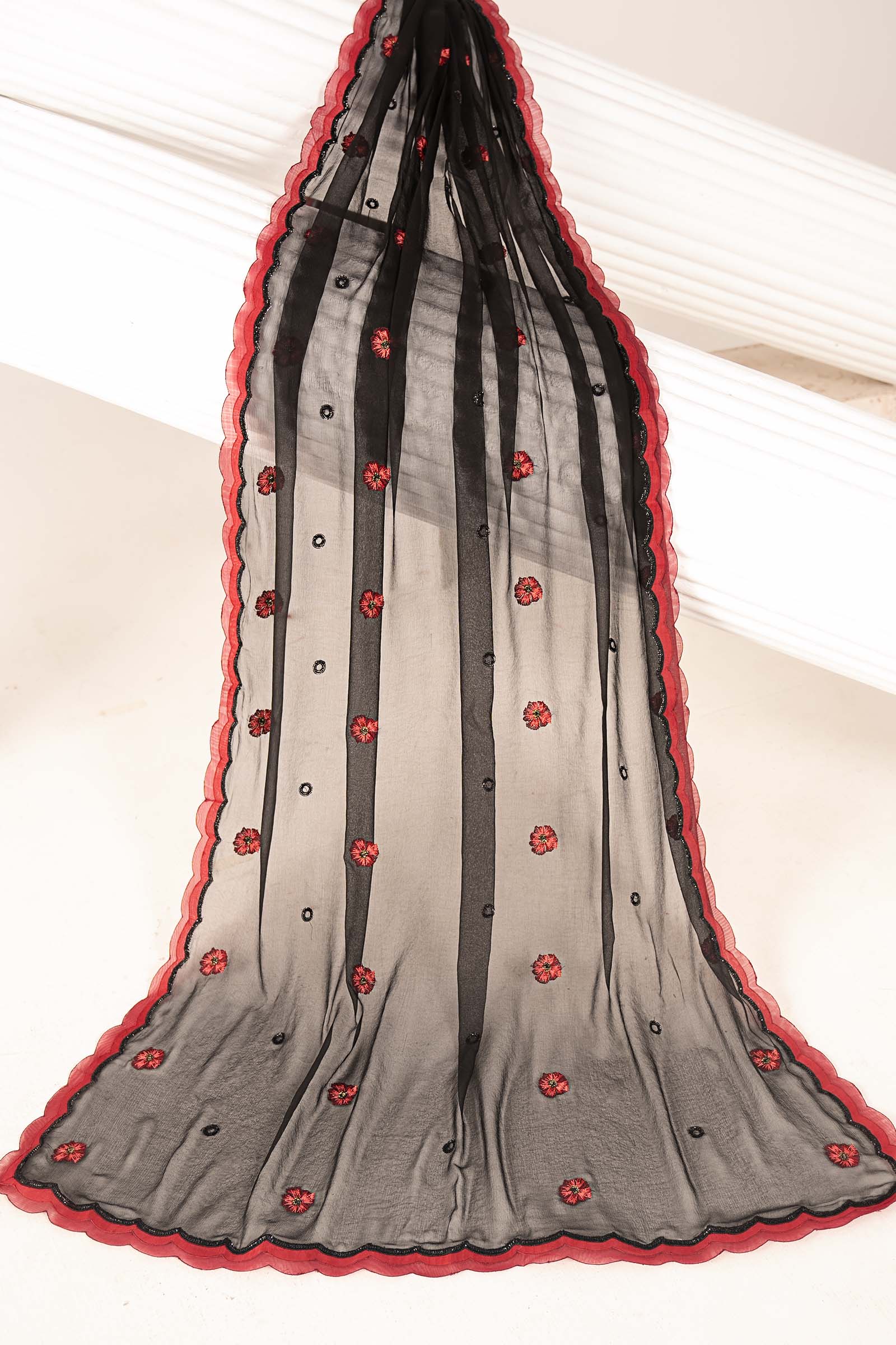 Embroidered Chiffon Fabric (3Pcs)