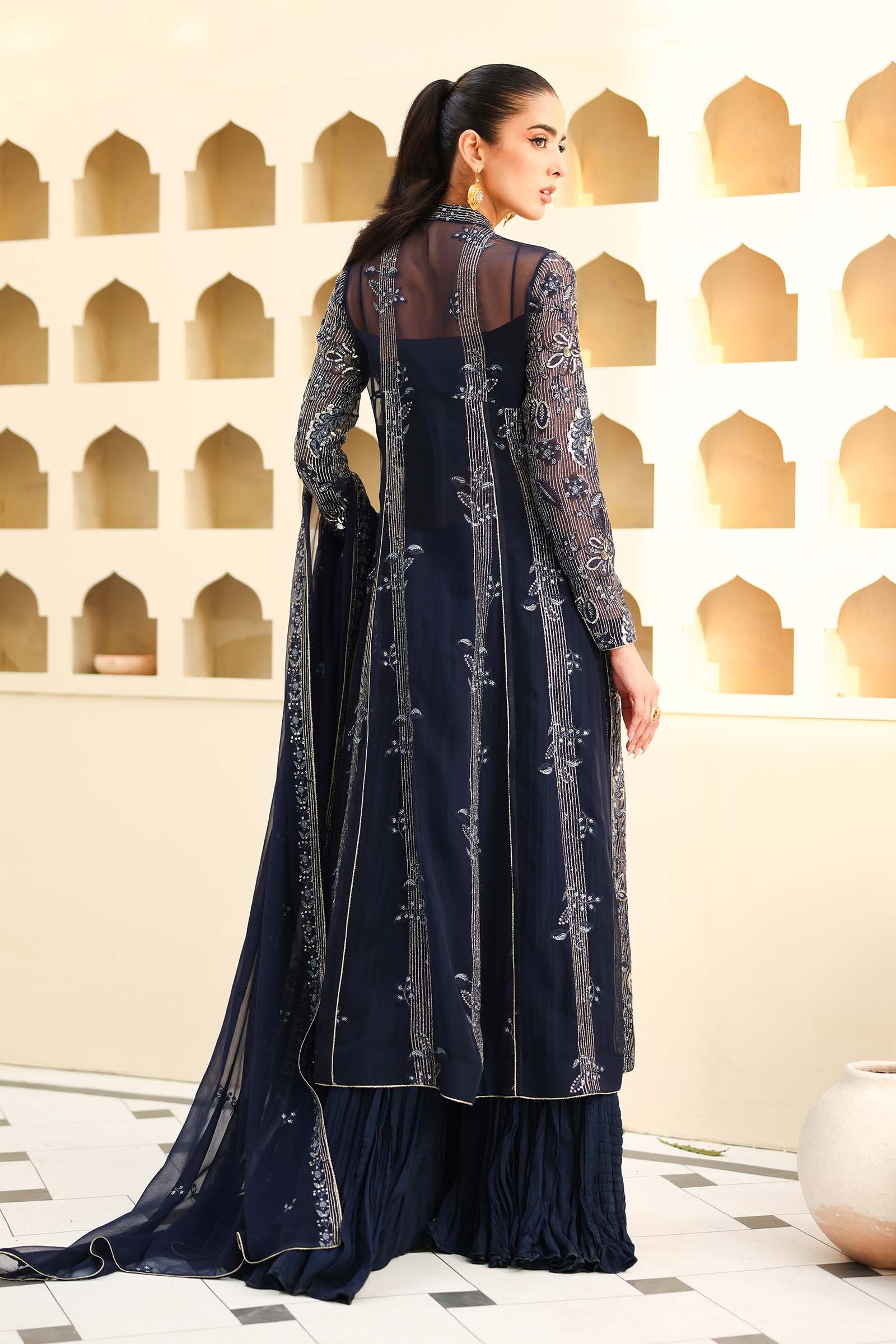 Embroidered Chiffon Fabric (3Pcs) | LF-819