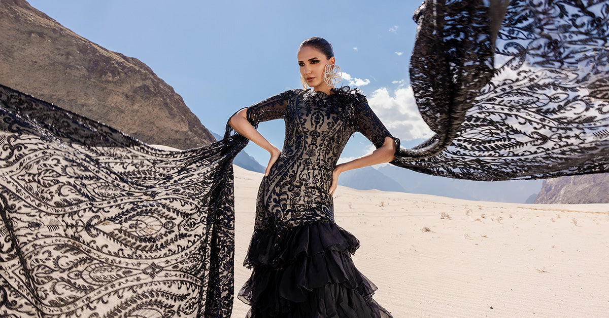 Embroidered Net Fabric (1Pc) | LF-CH25-10