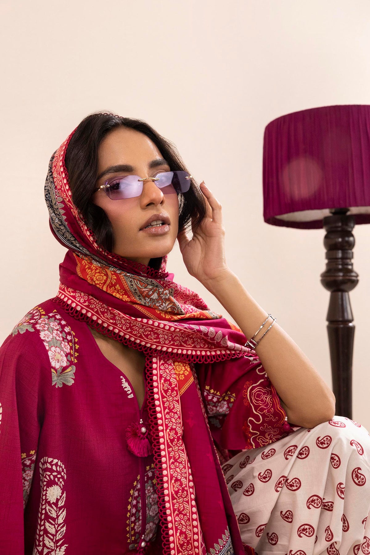 Unstitched 3 Piece Lawn Suit