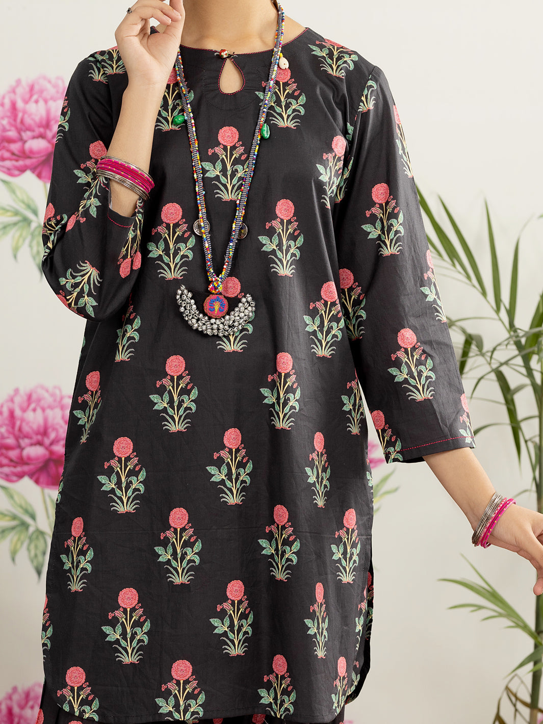 Black Lawn 2 Piece Stitched - ALT-2PS-LKS-1107