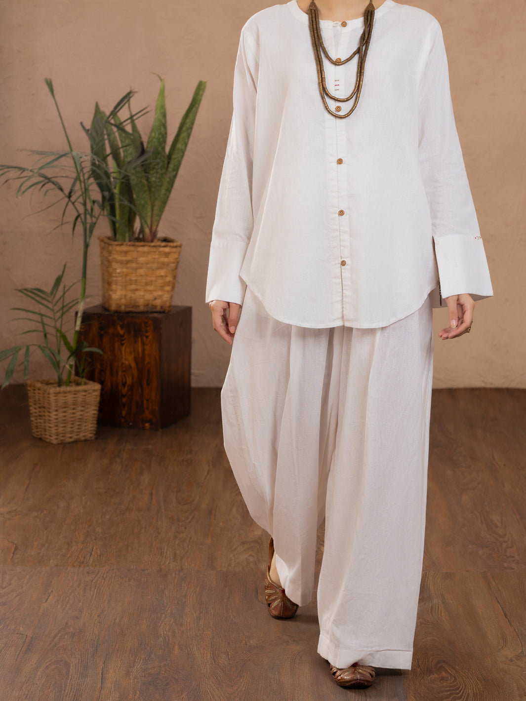 White Linen Tunic - ALCR-LK-1108