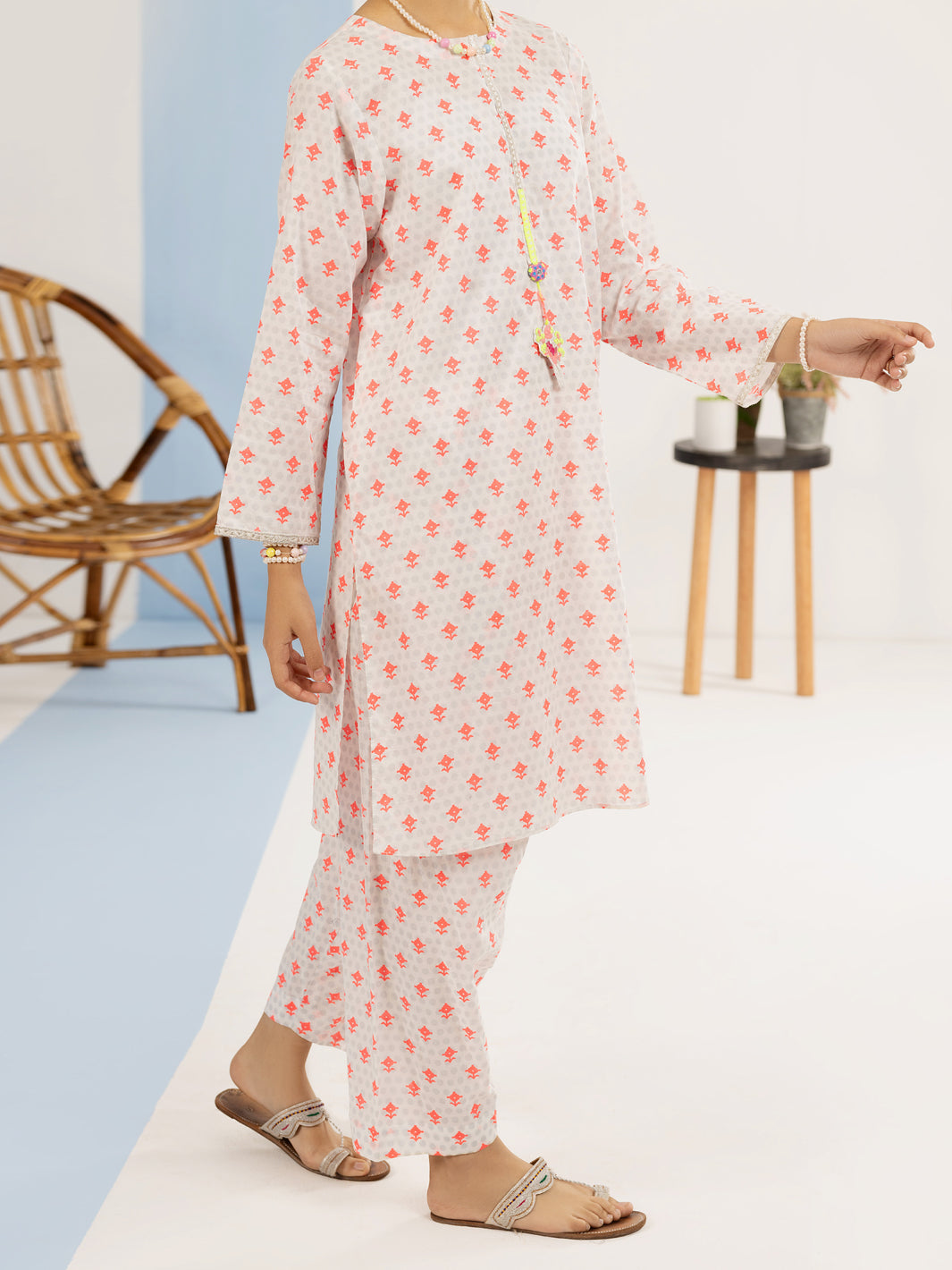 Pink Cambric 2 Piece Stitched - ALT-2PS-LKS-1120