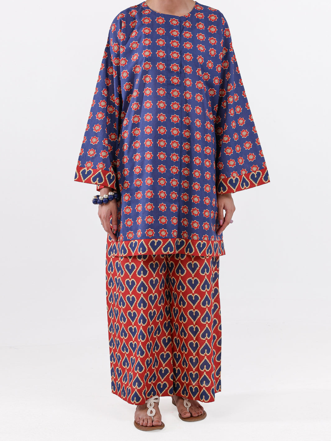 Navy Blue Lawn 2Pc Unstitched - ALP-2PS-LKS-2500