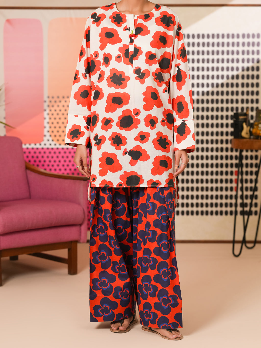 Off White Lawn Kurti - ALP-SLK-2809