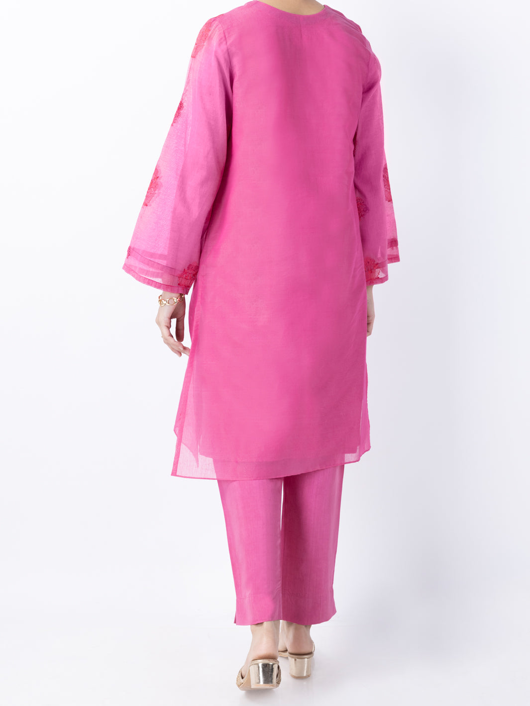 Pink Poly Cotton 2Pc Stitched - AL-2PS-LKS-946B