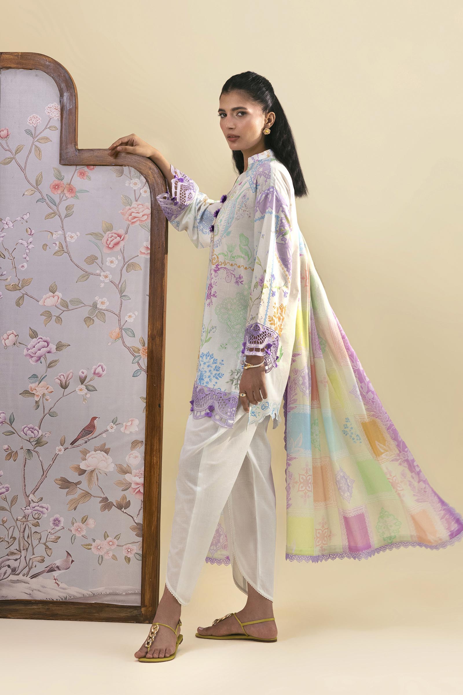 Unstitched Embroidered 3 Piece Lawn Suit