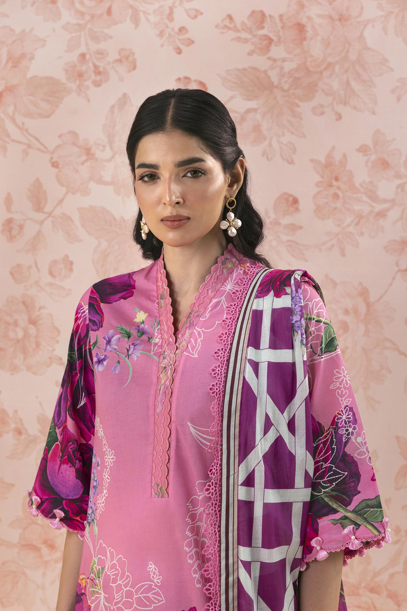 Unstitched Embroidered 3 Piece Lawn Suit
