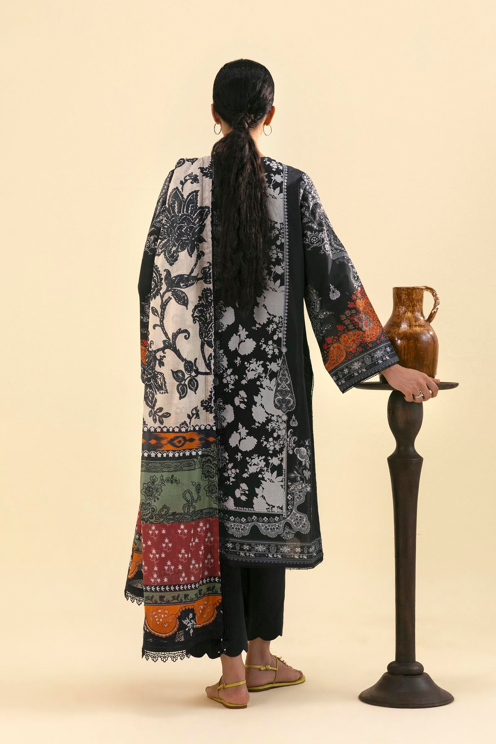 Unstitched Embroidered 3 Piece Lawn Suit