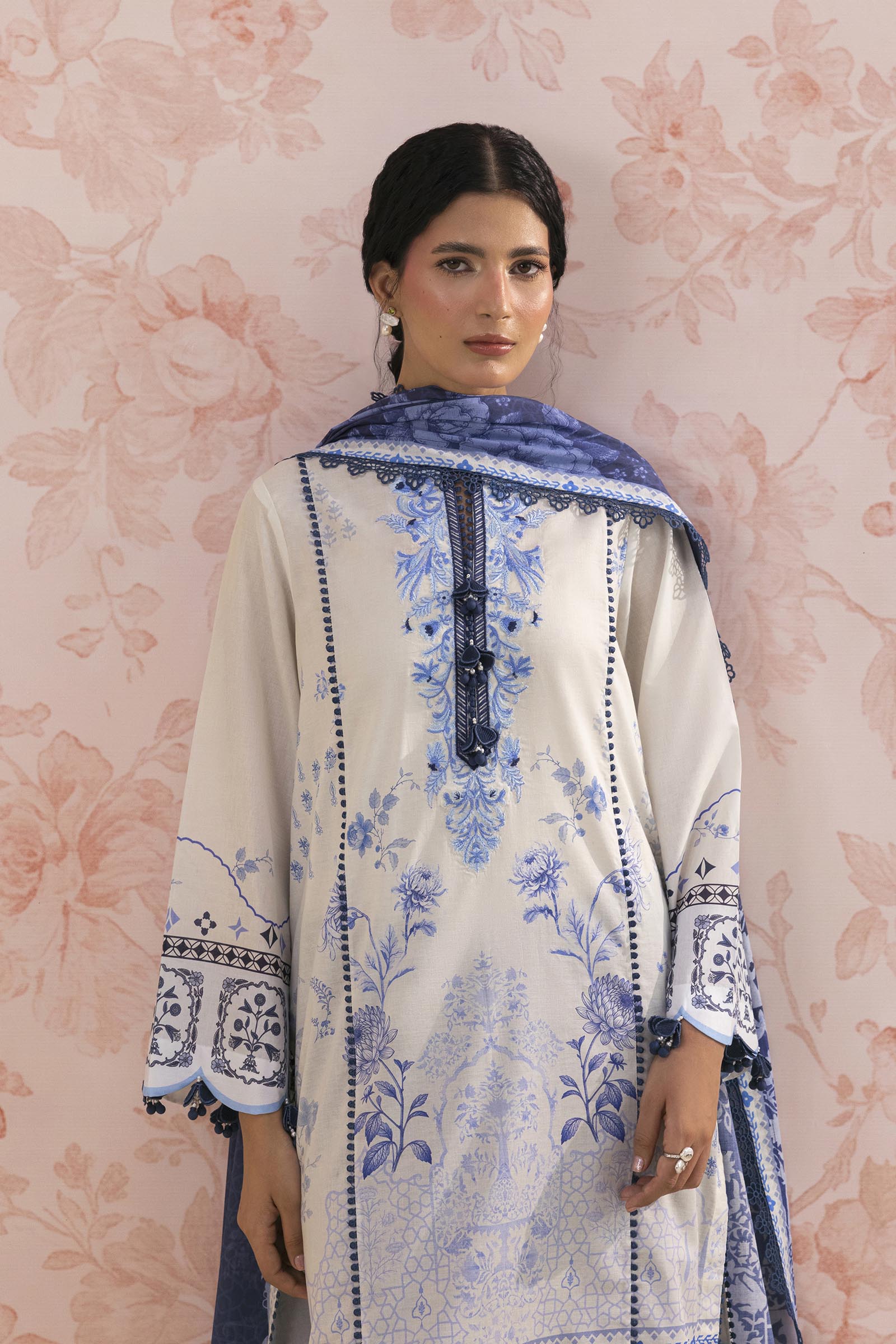 Unstitched Embroidered 3 Piece Lawn Suit