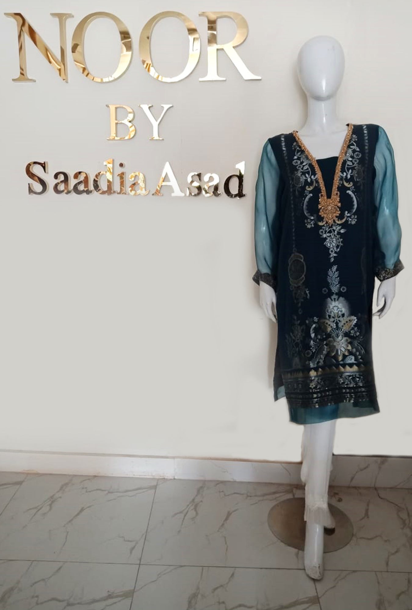 TEAL BLUE JACQUARD