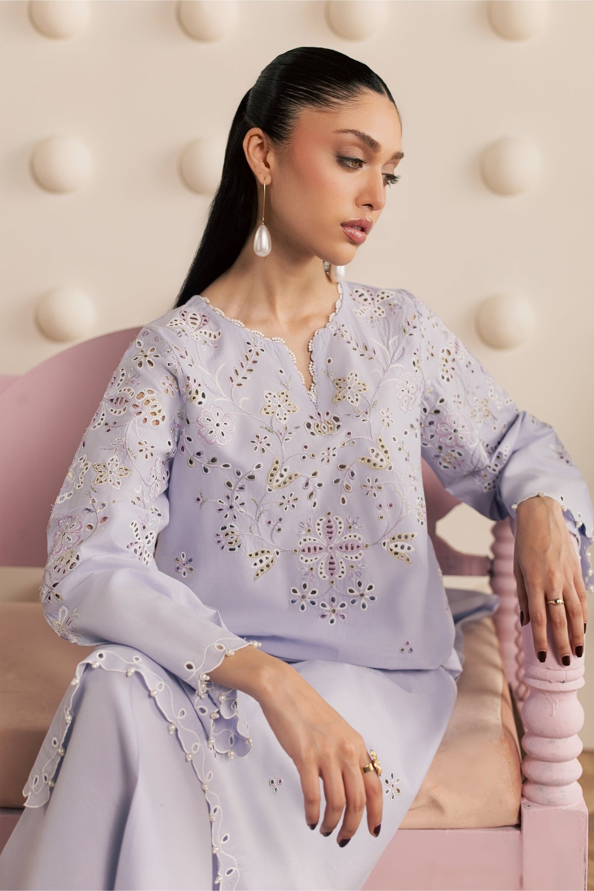 Lavender Bliss 2Pc - Embroidered Cambric Pret