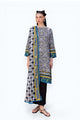 3 Piece Embroidered Printed Lawn Suit With Printed Sleeves