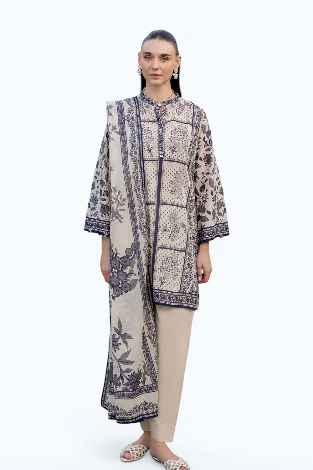 3 PIece Printed Lawn Suit