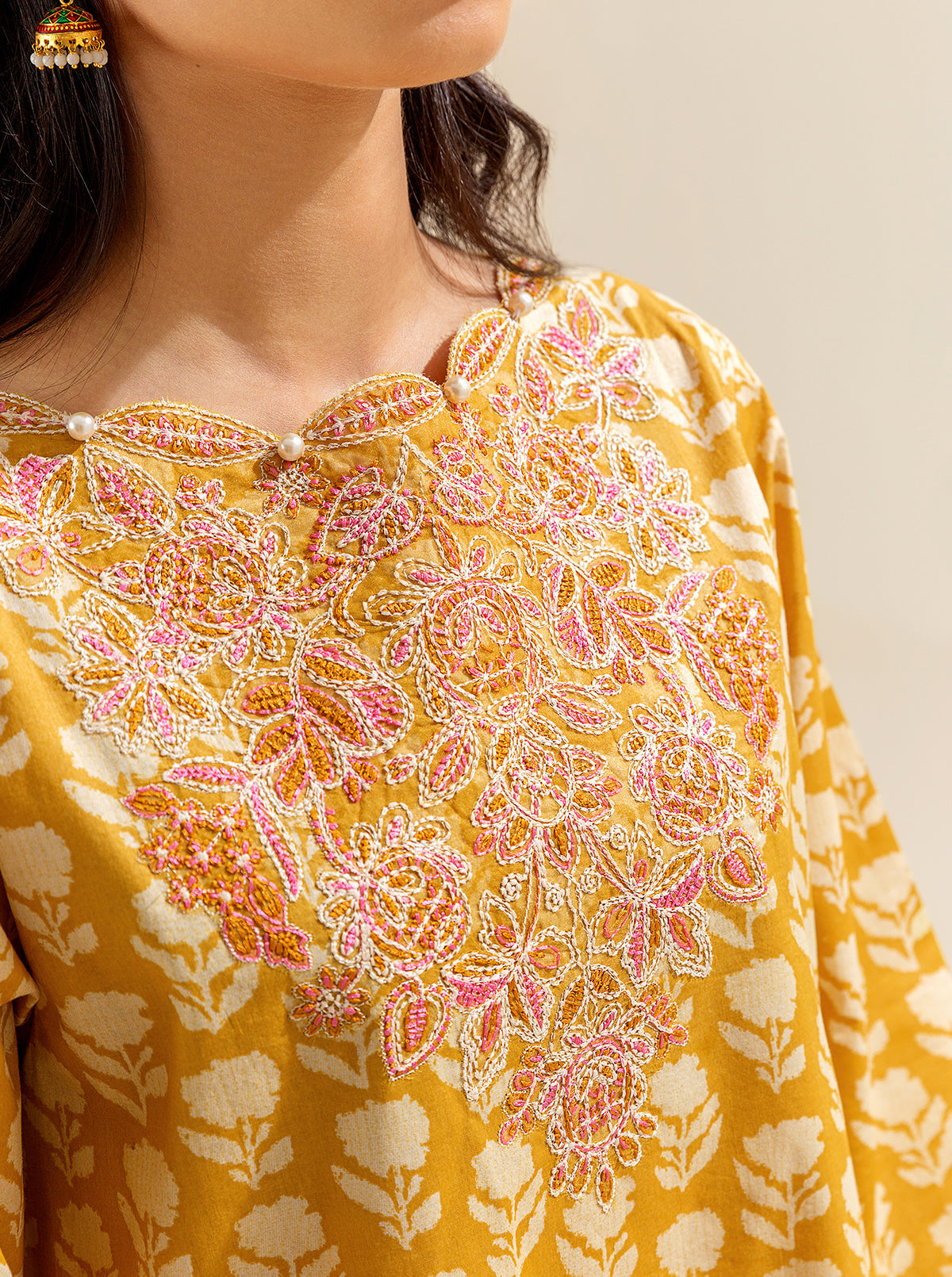 3 Piece Embroidered Lawn Suit - Silhouette Scene (Unstitched)