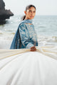 Plain organza dupatta with trimmings