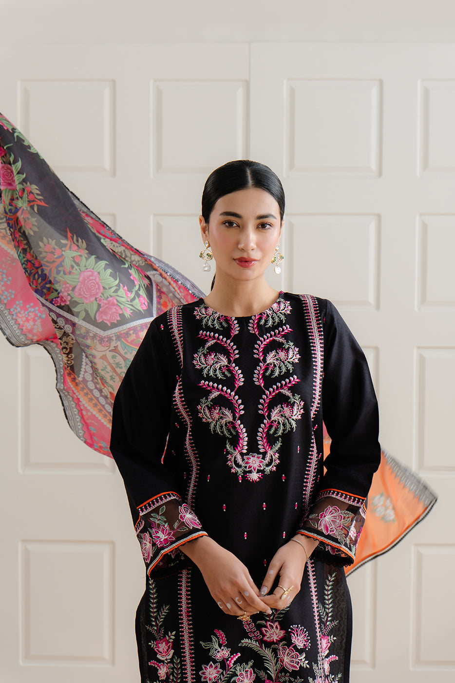 3 Piece Embroidered Self Jacquard Suit (Luxury Pret)