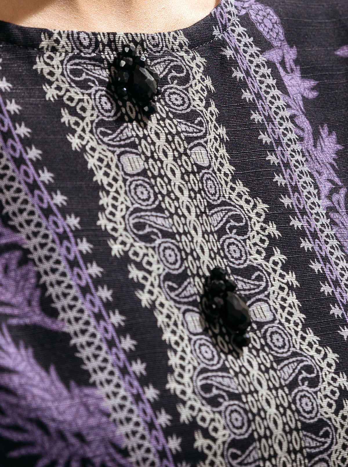 2 Piece - Printed Khaddar Suit - Olde World