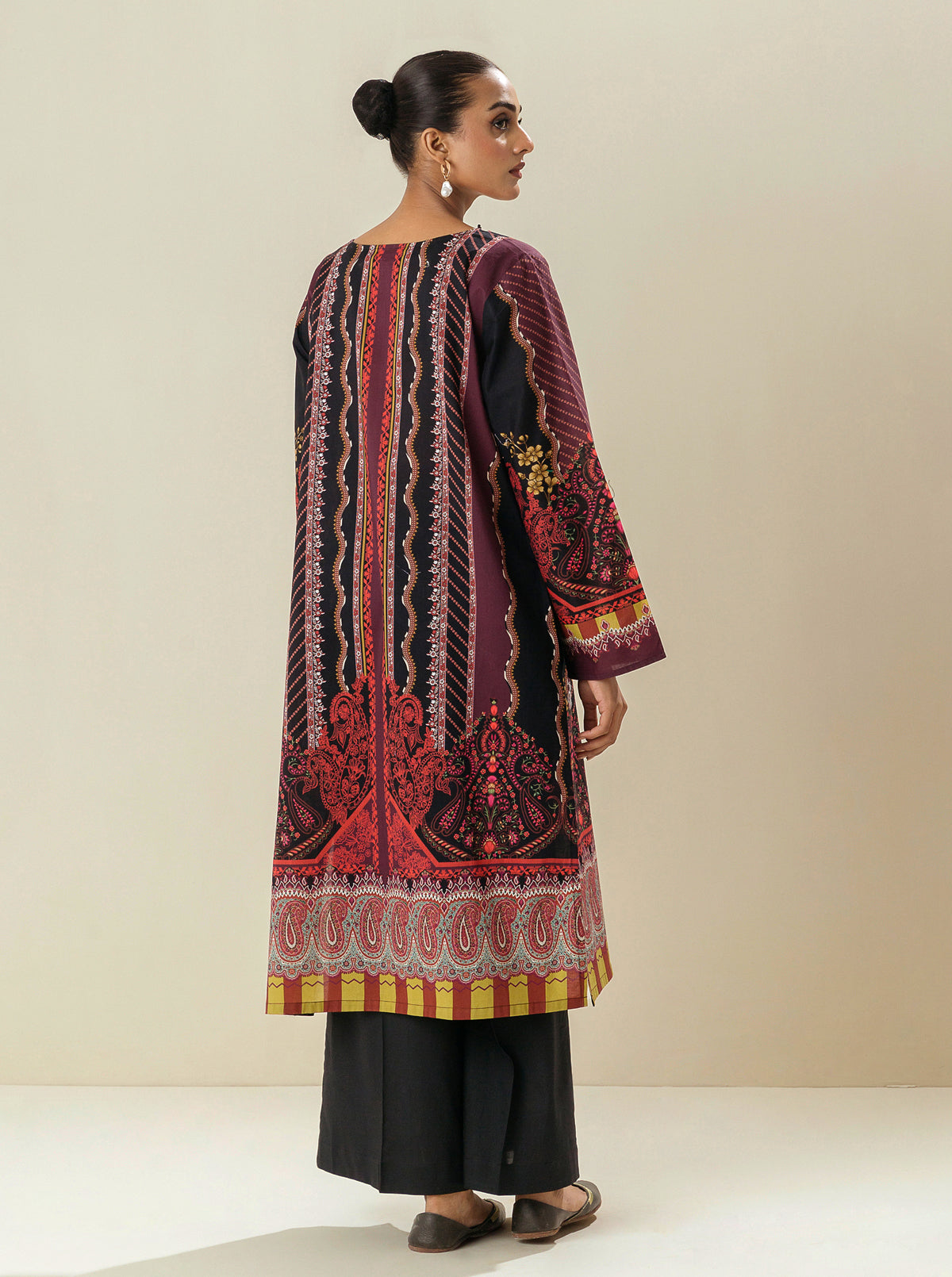 1 PIECE - PRINTED LAWN SHIRT - GOLD SHIELD