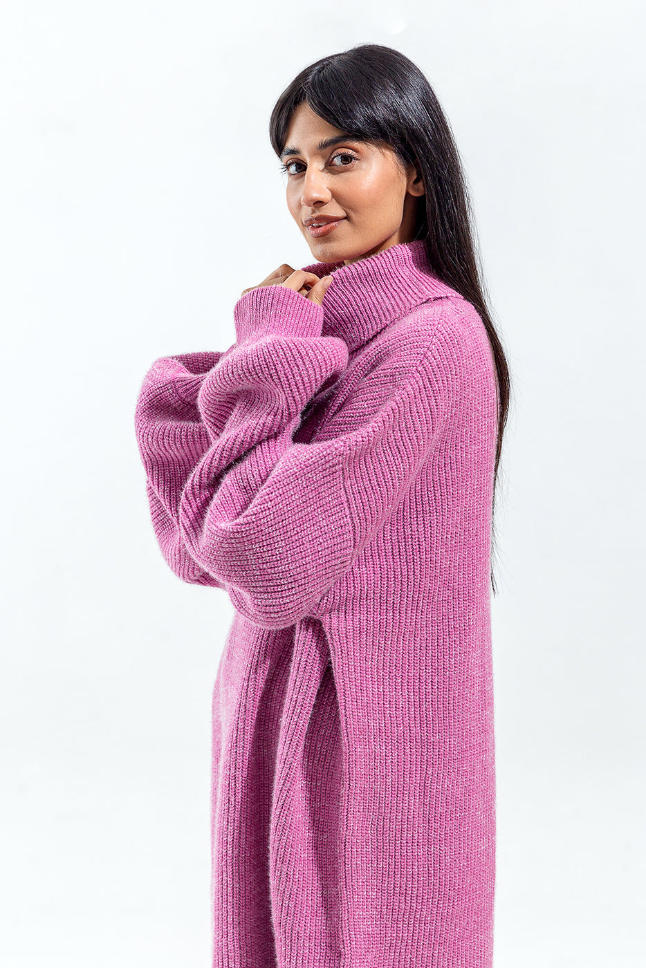 Pink Sweater Dress