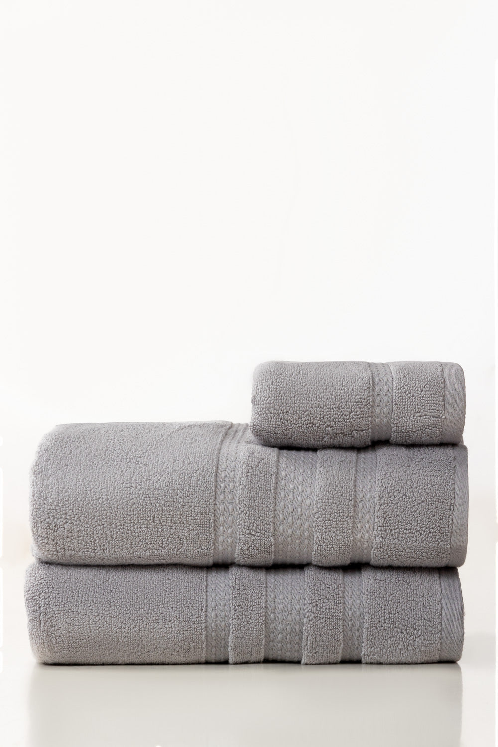 Light Grey 3Pc Zero Twist Towel Set