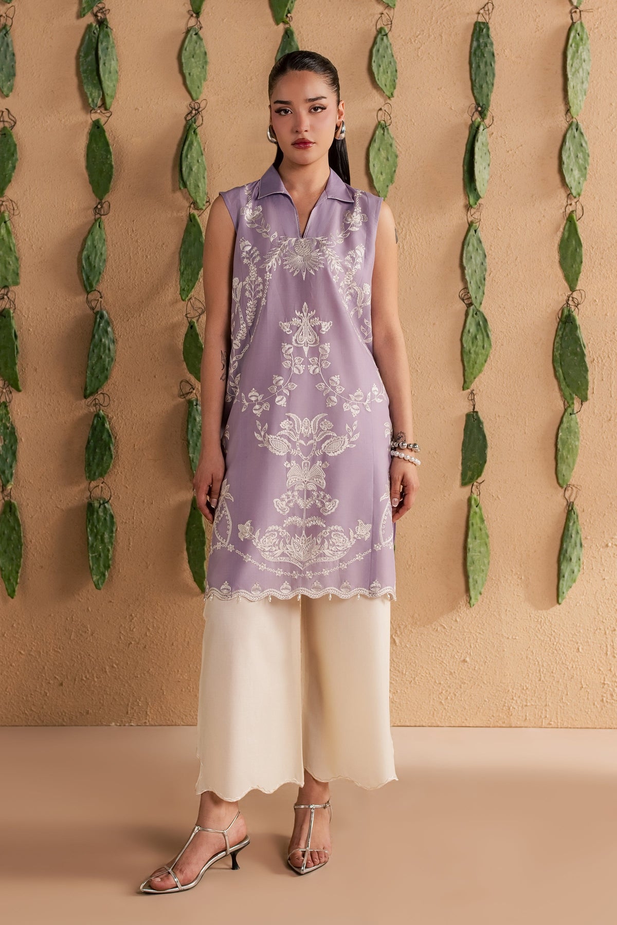 Lilac Kyros 2Pc - Luxury Embroidered Lawn