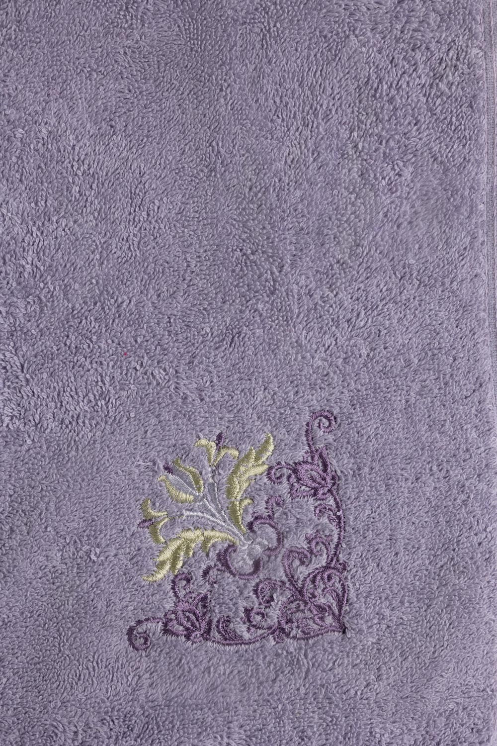 Lilac Ice Embroidered Towel
