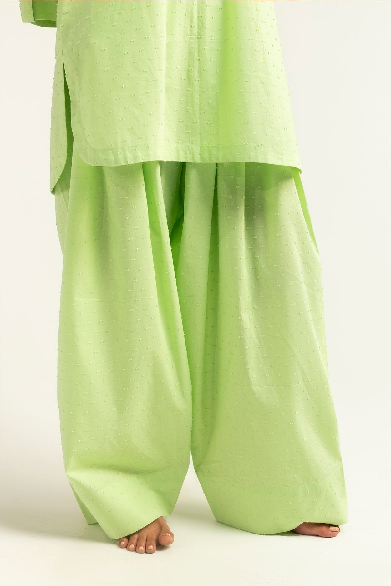 Cotton Viscose Straight Pants