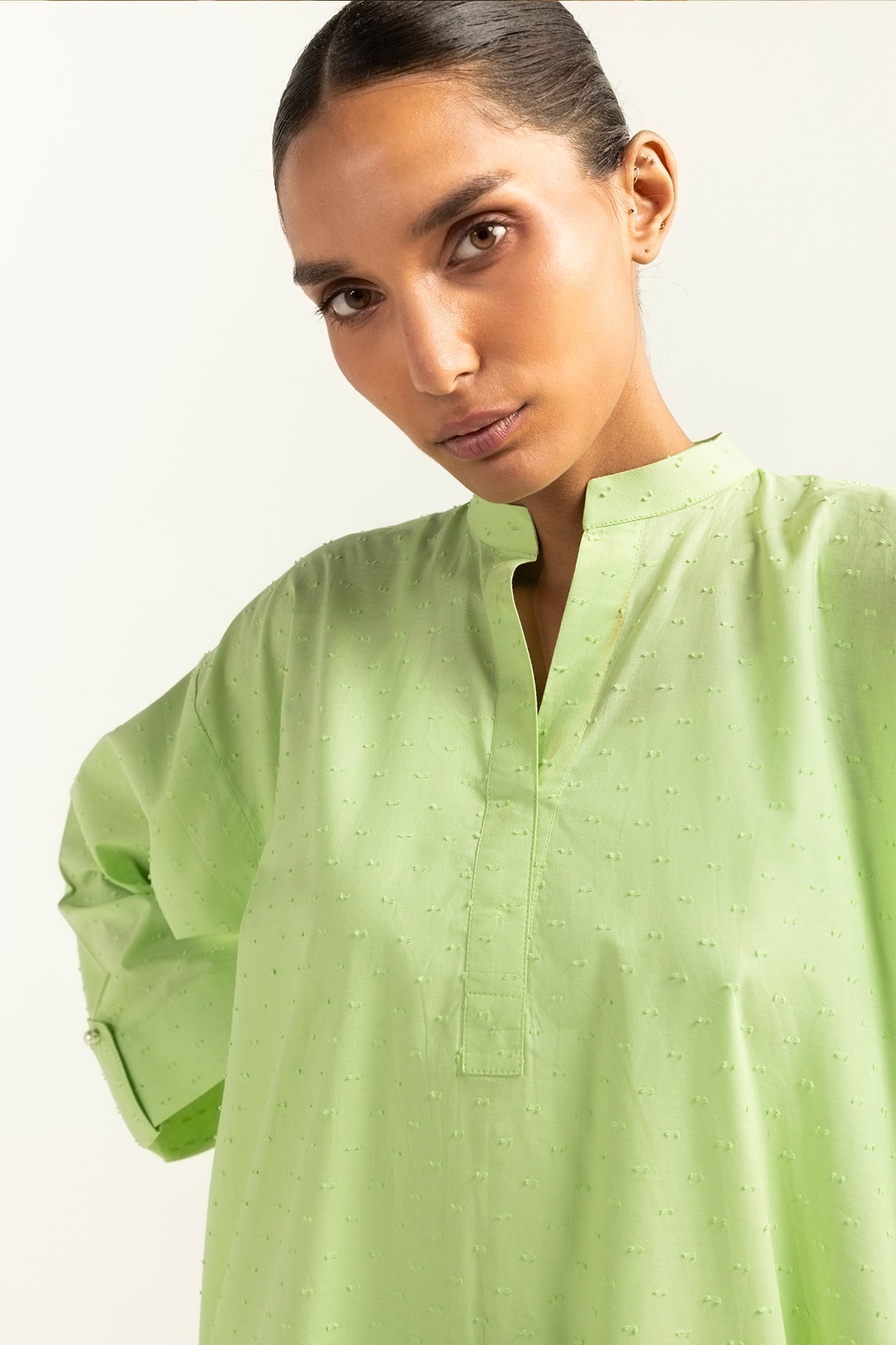 Cotton Viscose Straight Pants