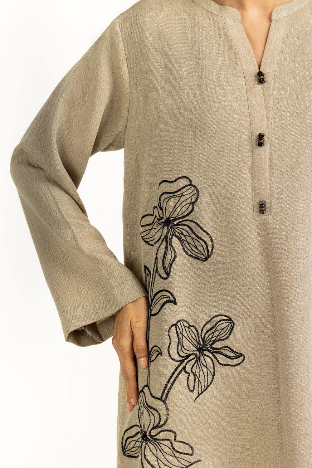 Linen Embroidered Co-Ord Set
