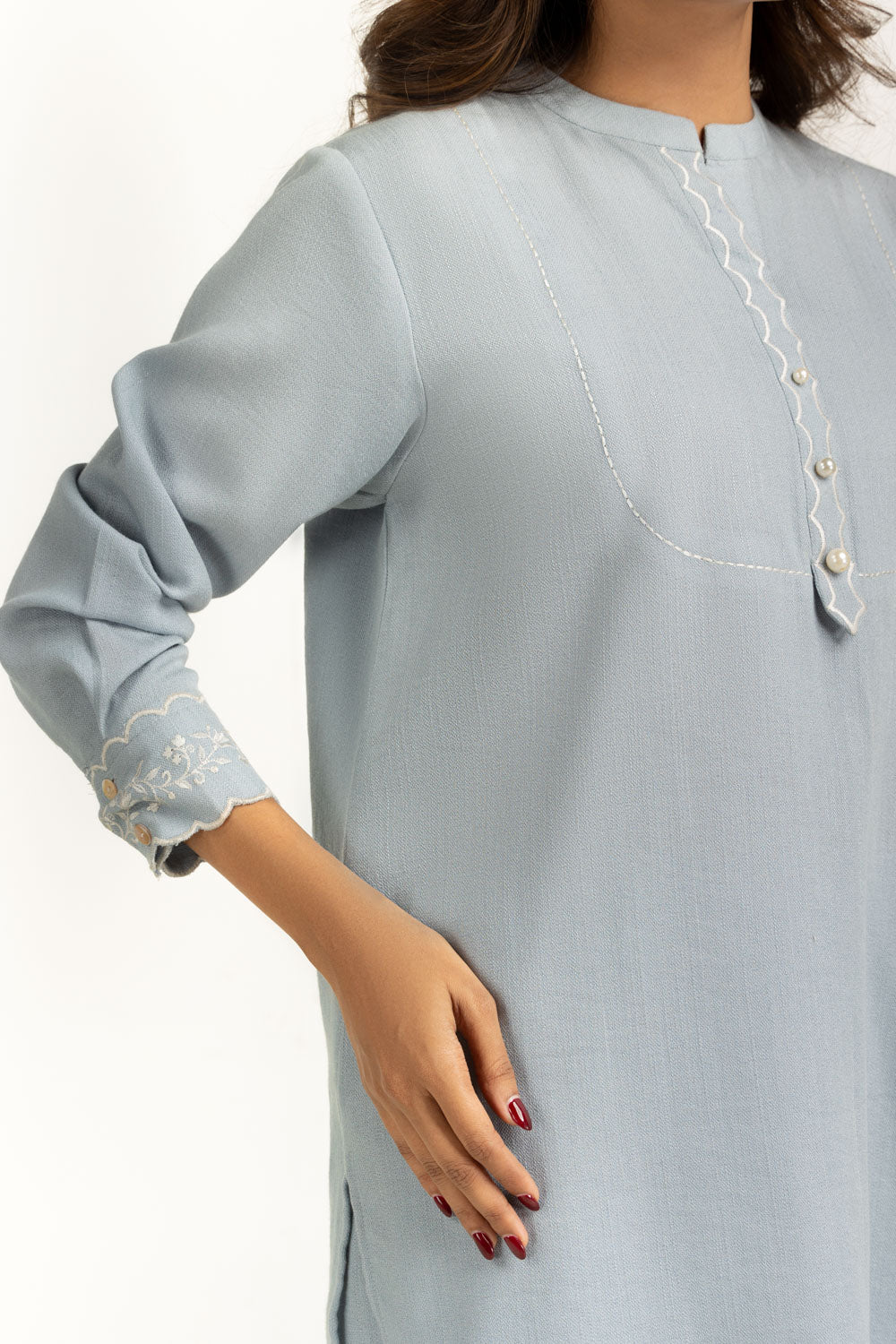 Linen Embroidered Co-Ord Set
