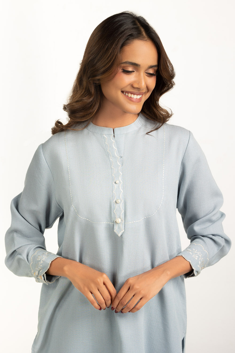 Linen Embroidered Co-Ord Set
