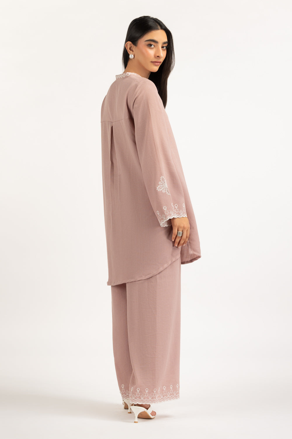 Linen Embroidered Co-Ord Set