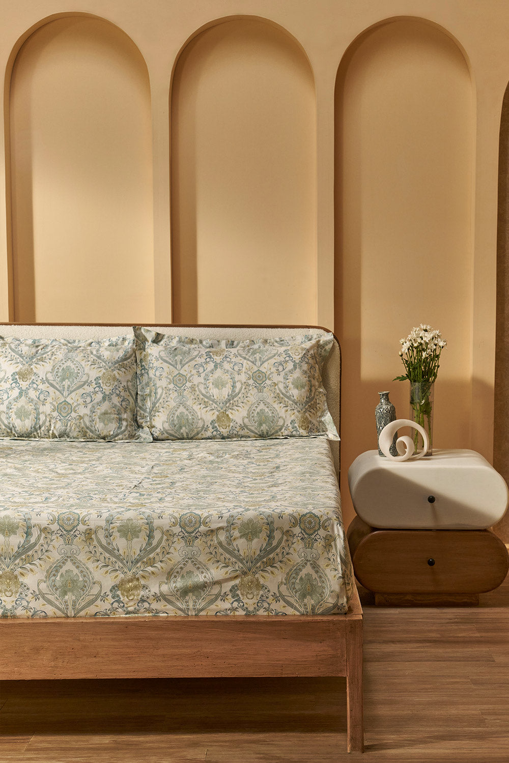 Lumiere Damask Bed Sheet Set