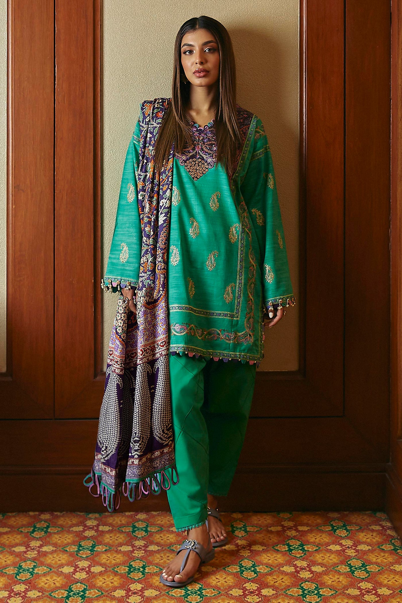 Unstitched 3 Piece Dyed Slub Suit