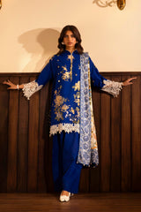 Unstitched Winter Slub 3 Piece Suit