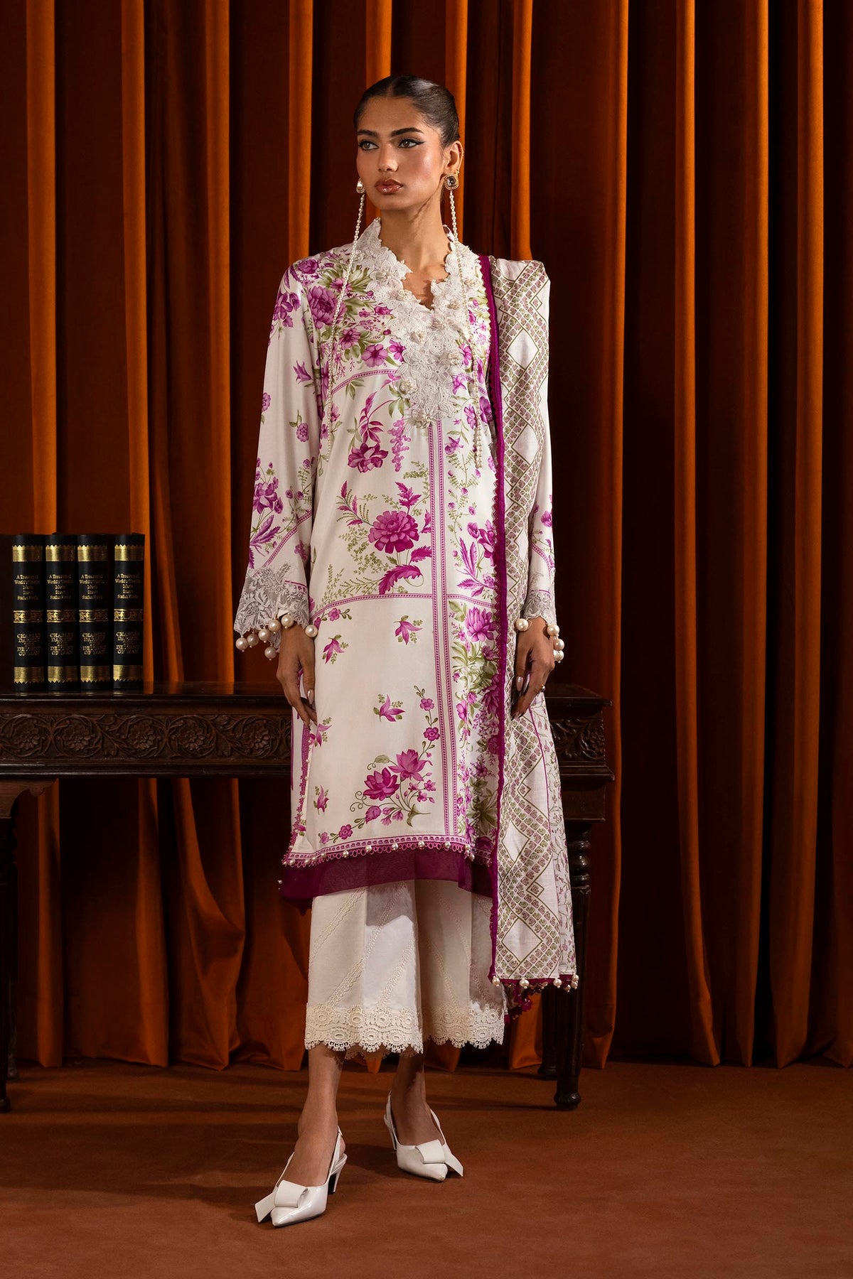 Unstitched Winter Linen 3 Piece Suit