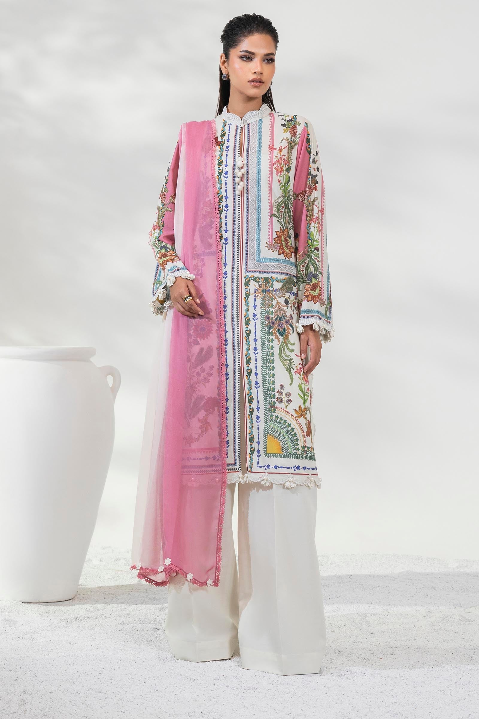 Unstitched Lawn 3 Piece Suit