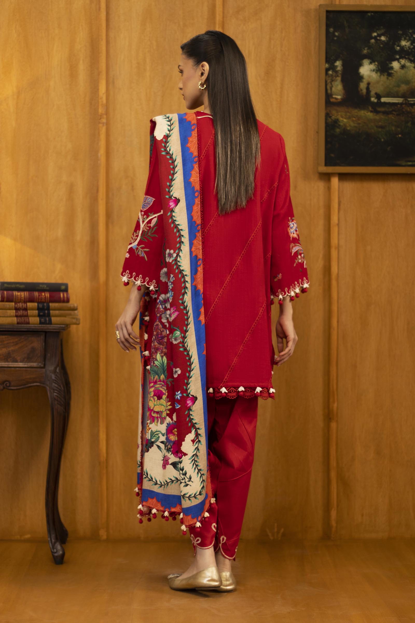 Unstitched Slub Muzlin 3 Piece Suit