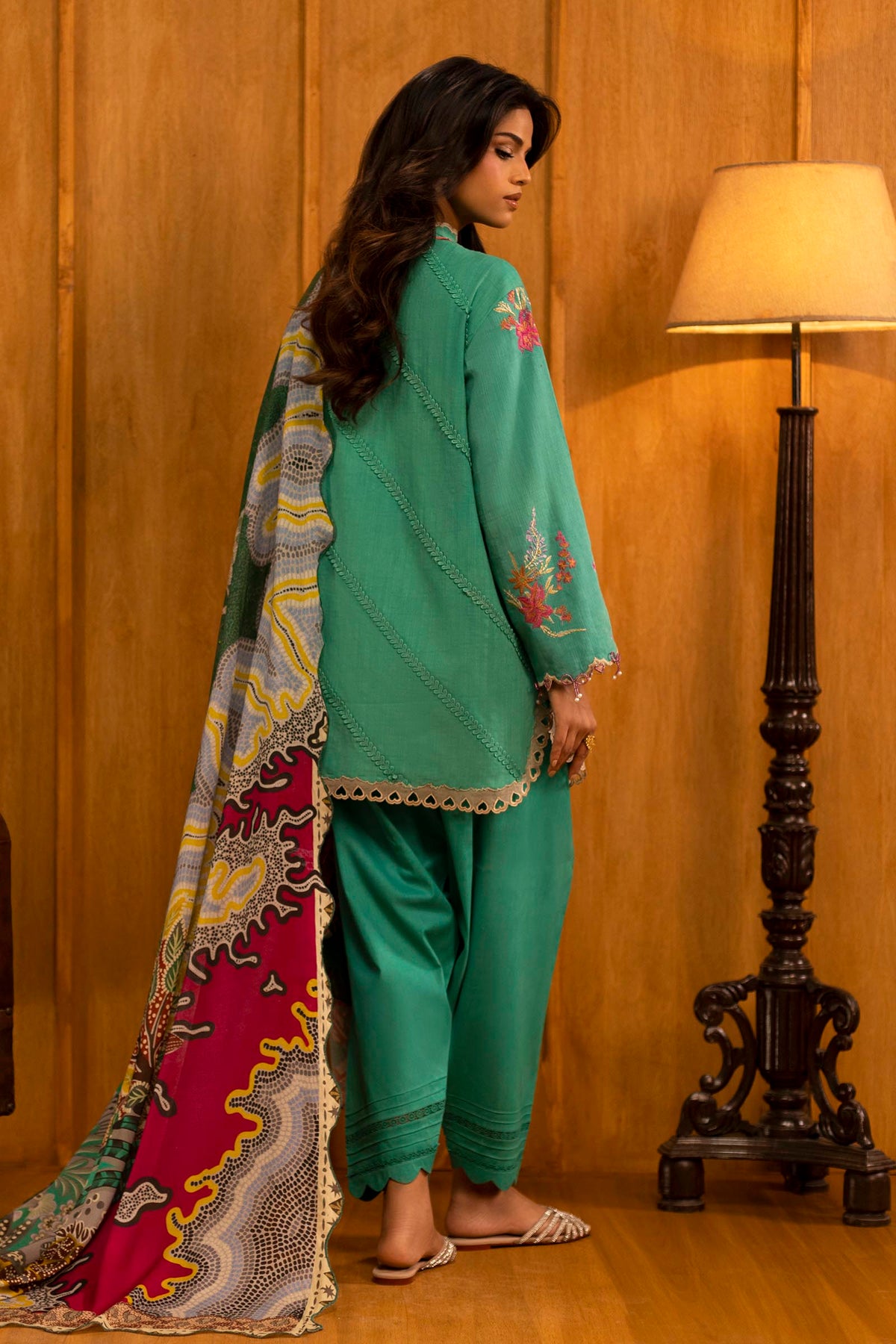 Unstitched Slub Muzlin 3 Piece Suit