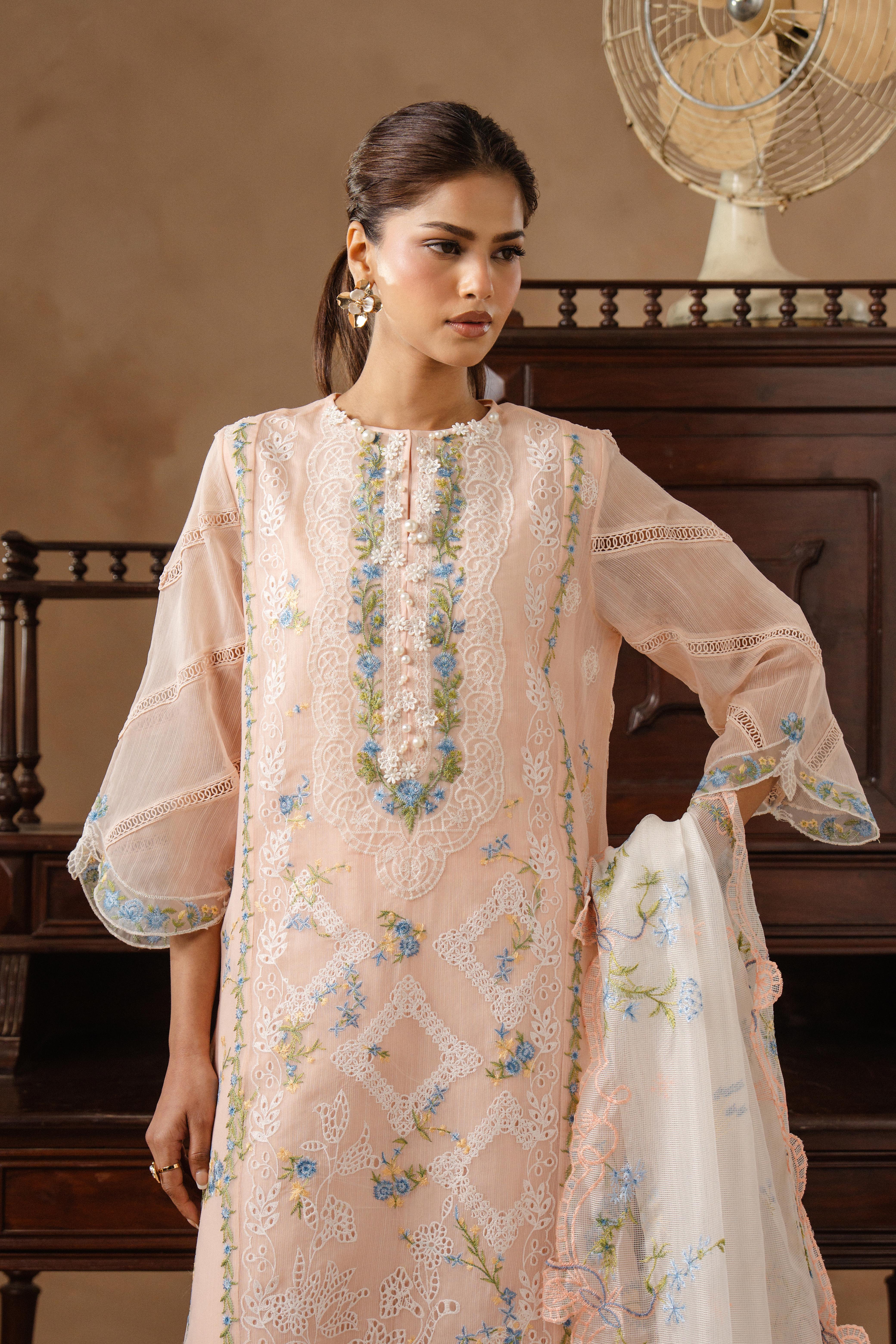 Unstitched Muzlin Woven 3 Piece Suit