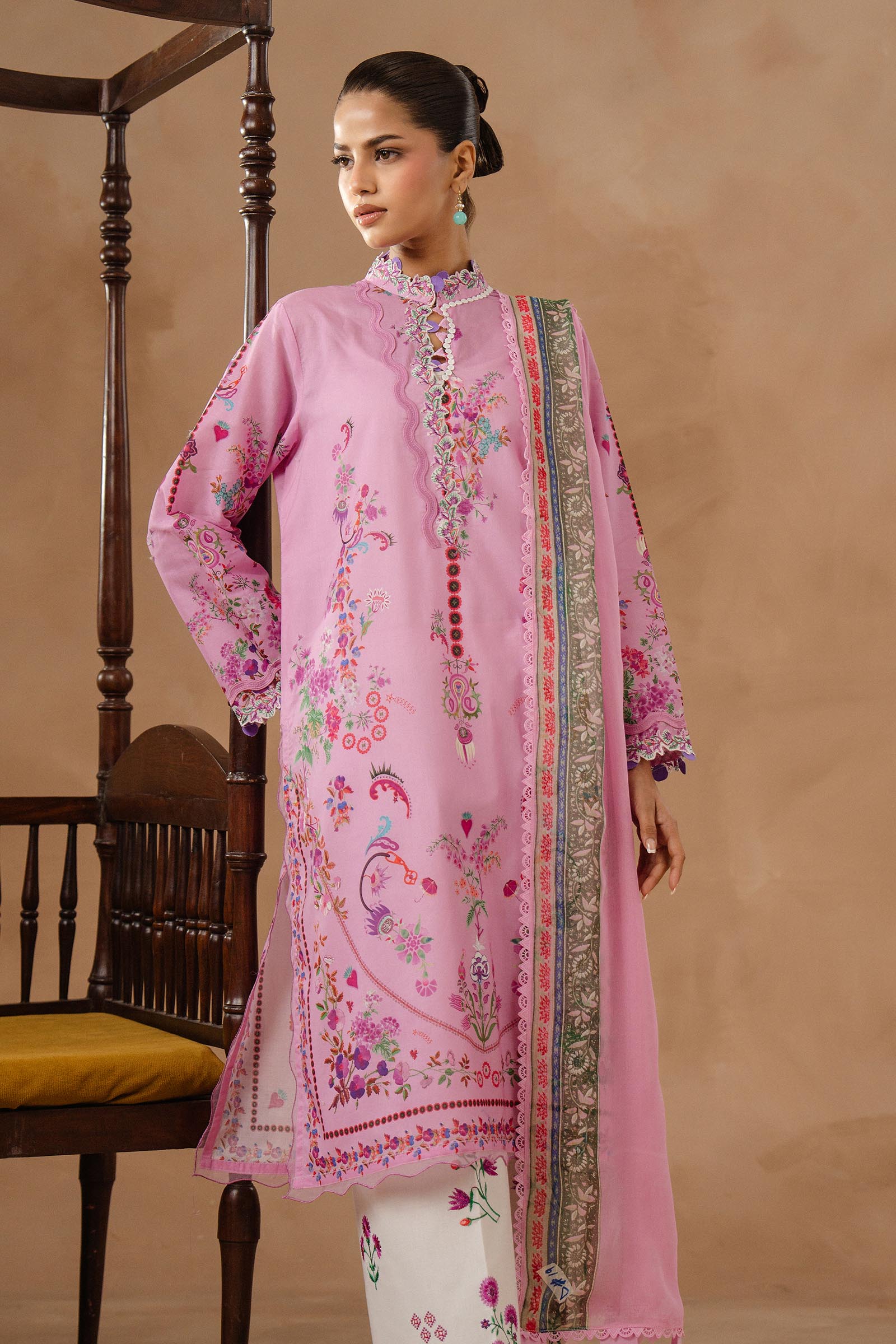 Unstitched Muzlin Lawn 3 Piece Suit