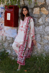 Unstitched Embroidered 3 Piece Muzlin Suit