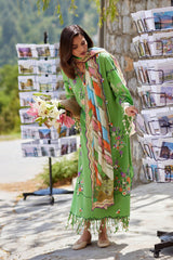 Unstitched Embroidered 3 Piece Muzlin Suit