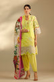Unstitched Embroidered 3 Piece Muzlin Suit