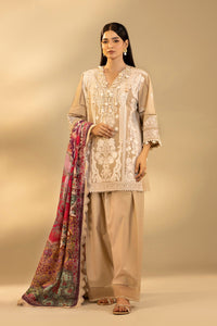 Unstitched Embroidered 3 Piece Muzlin Suit