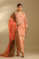 Unstitched Embroidered 3 Piece Muzlin Suit