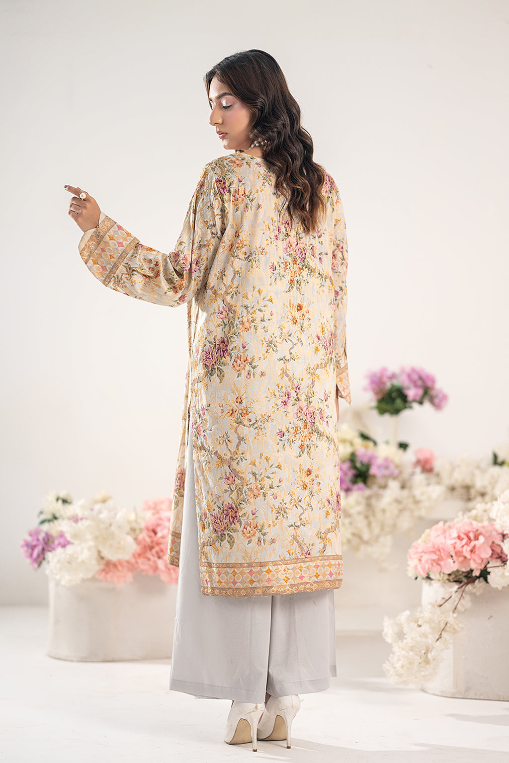 Silver Haze Jacquard Printed Set | 2PC