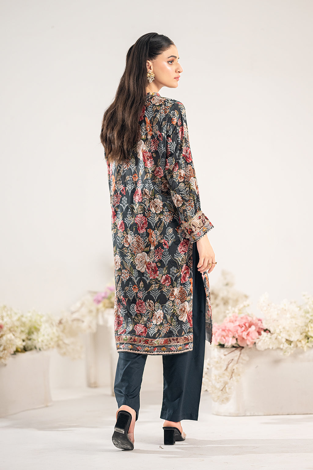 Grey Slate Jacquard Printed Set | 2PC