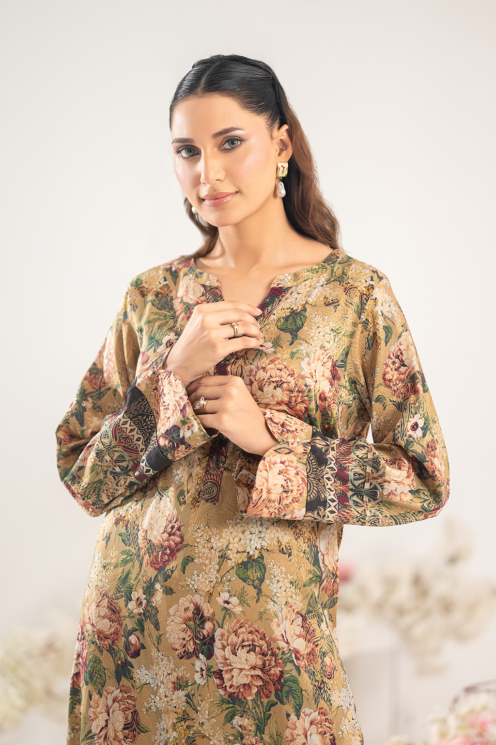 Brown Desert Jacquard Printed Set | 2PC